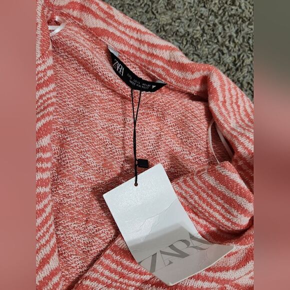 NwT Zara pink zebra crop top size L - Picture 3 of 3